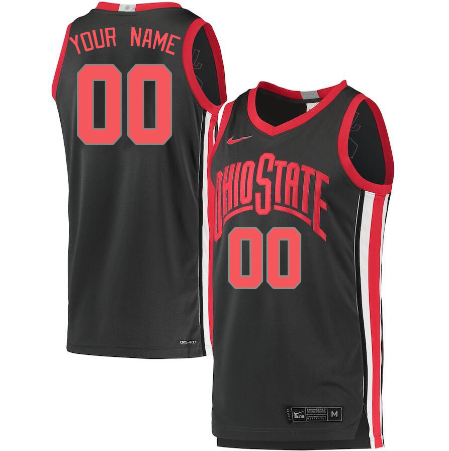 Custom Ohio State Buckeyes Name And Number College Basketball Jerseys Stitched-Black - Click Image to Close